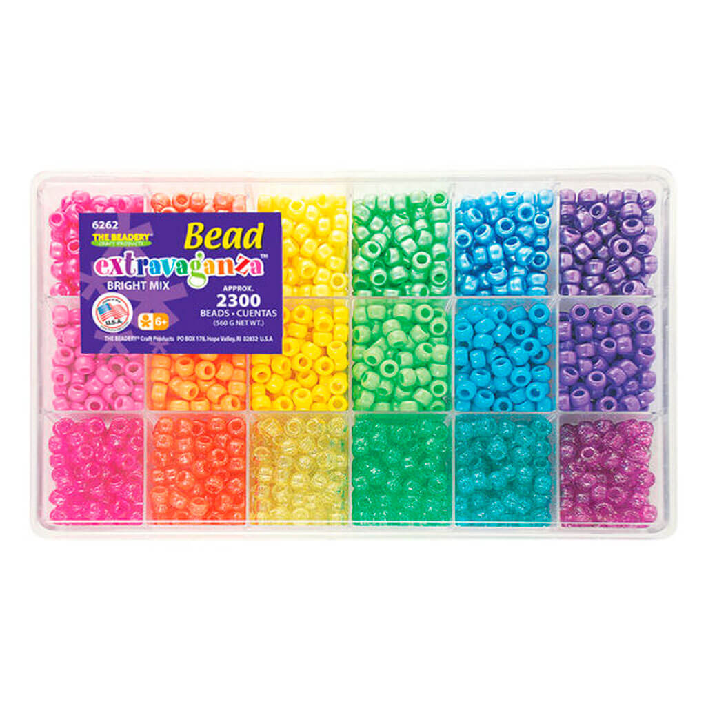 720pcs mixed colors acrylic pony beads