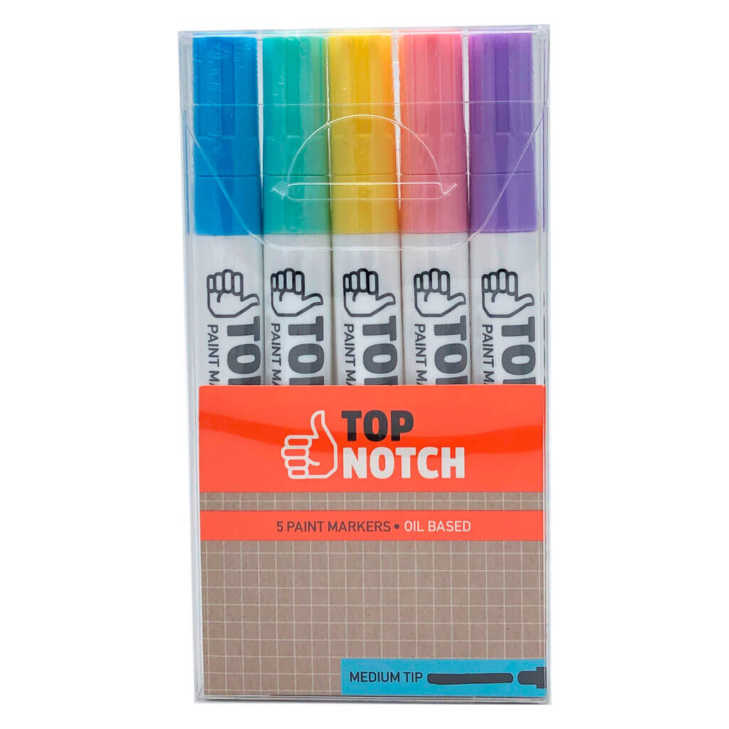 Medium Tip Paint Markers 5ct Pastel