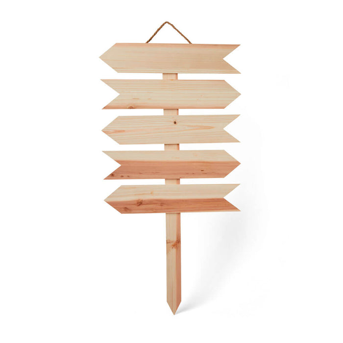 Wood 5 Arrow Plank Yard Sign 36in