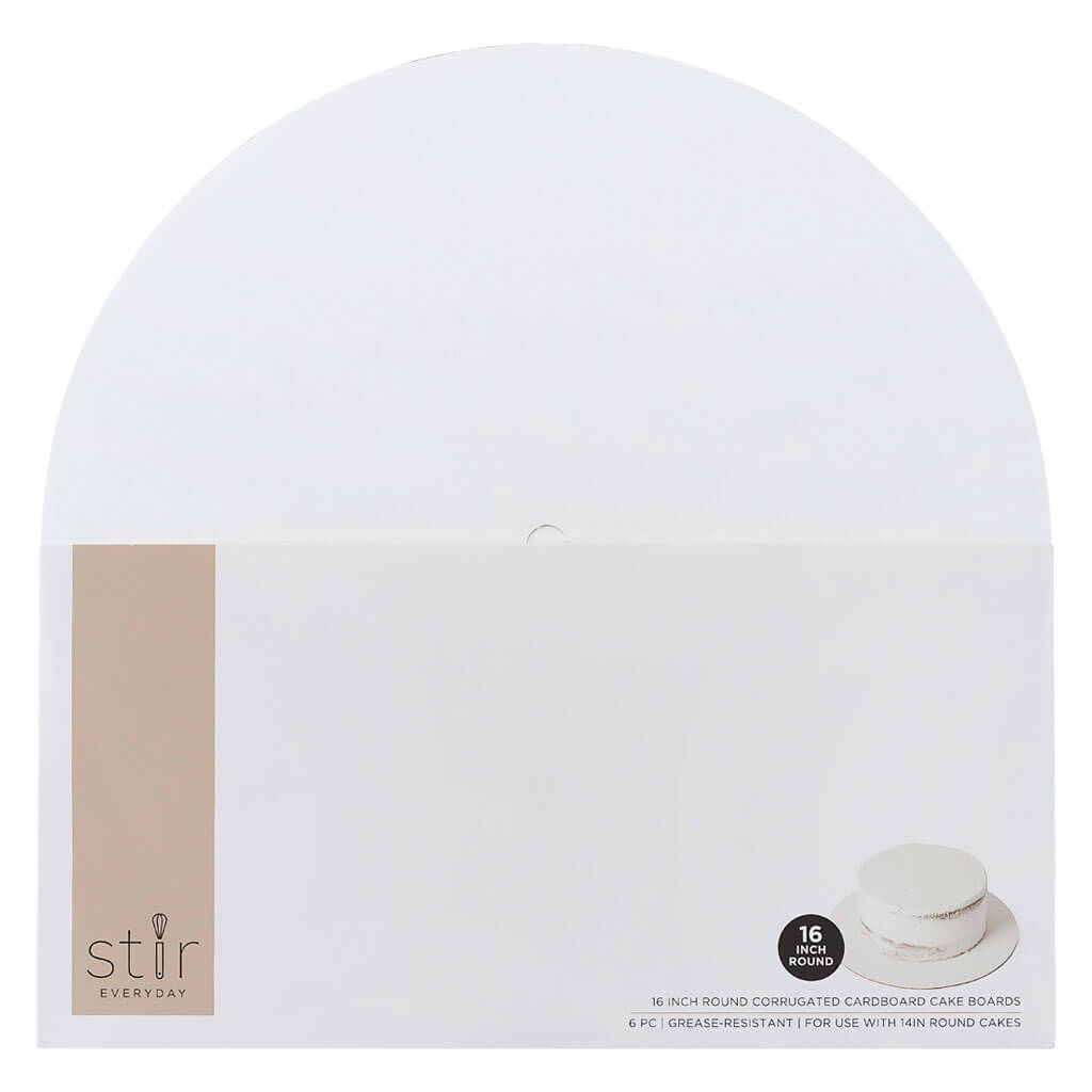 Round Corrugated Cardboard Cake Boards 6pk