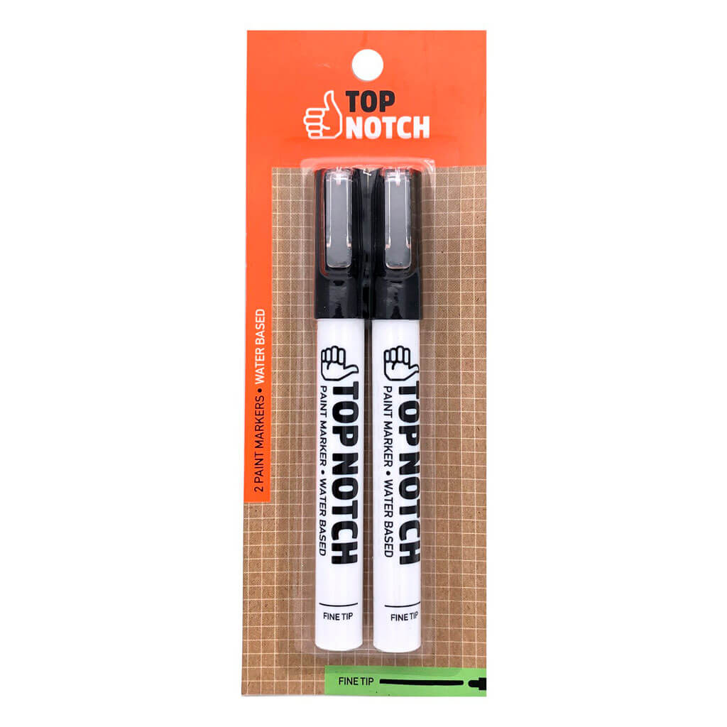 Fine Tip Water Base Paint Markers 2ct Black