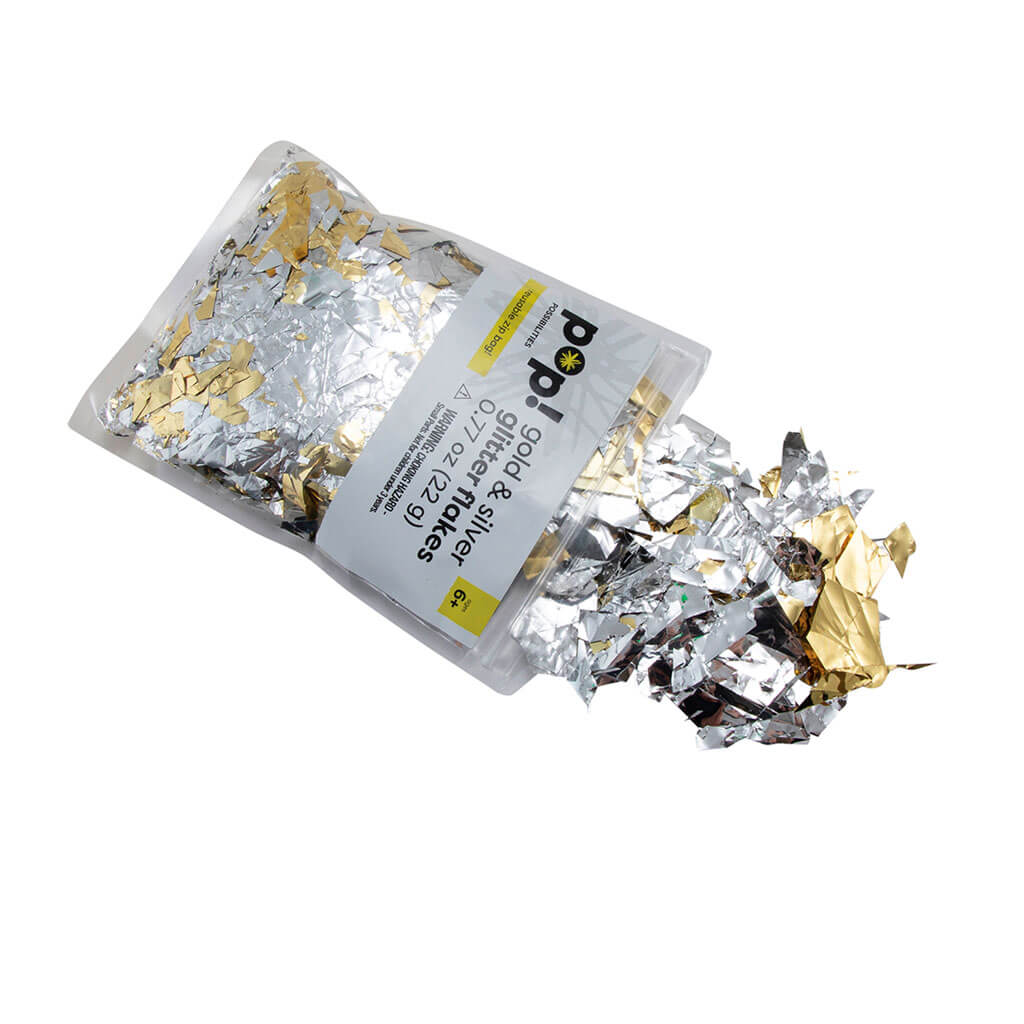 POP! Glitter Flakes Silver Gold