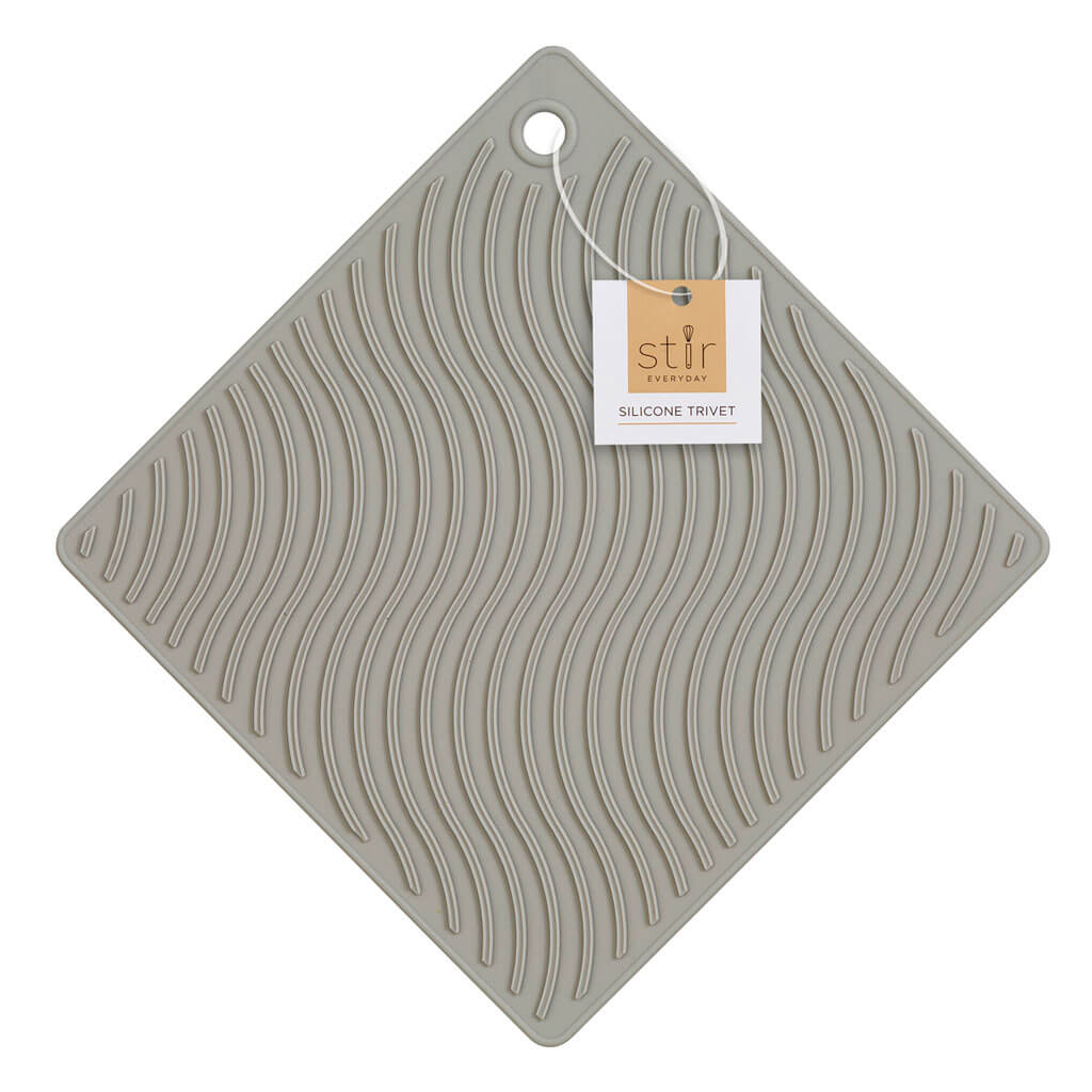 Gray Silicone Trivet 7in