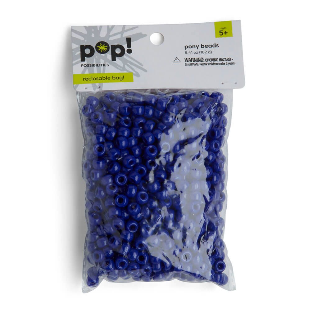 POP! Pony Beads 9mm Dark Blue