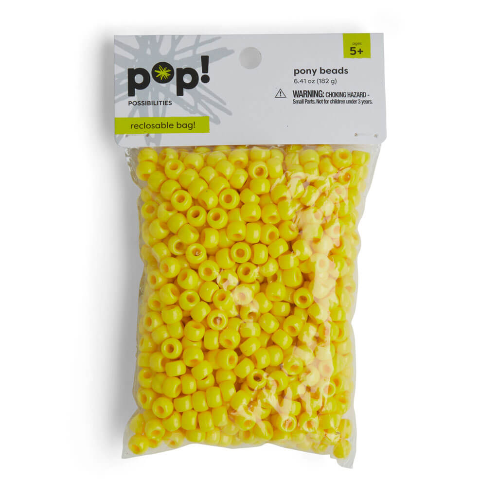 POP! Pony Beads 9mm Yellow