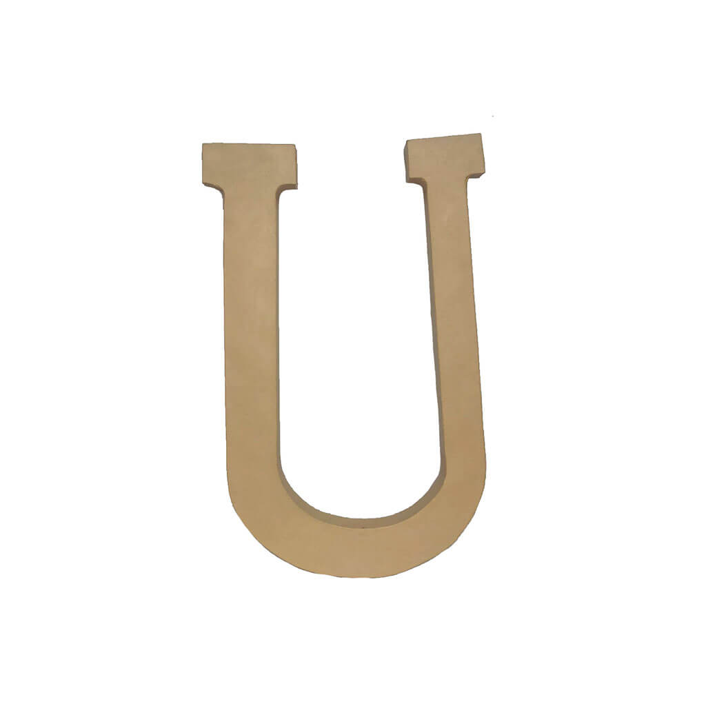 Paper Mache Letter U 23.5in