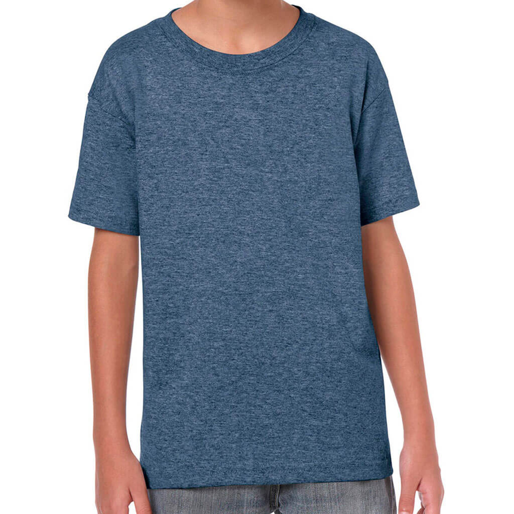 Gildan Youth T-Shirt Heather Navy