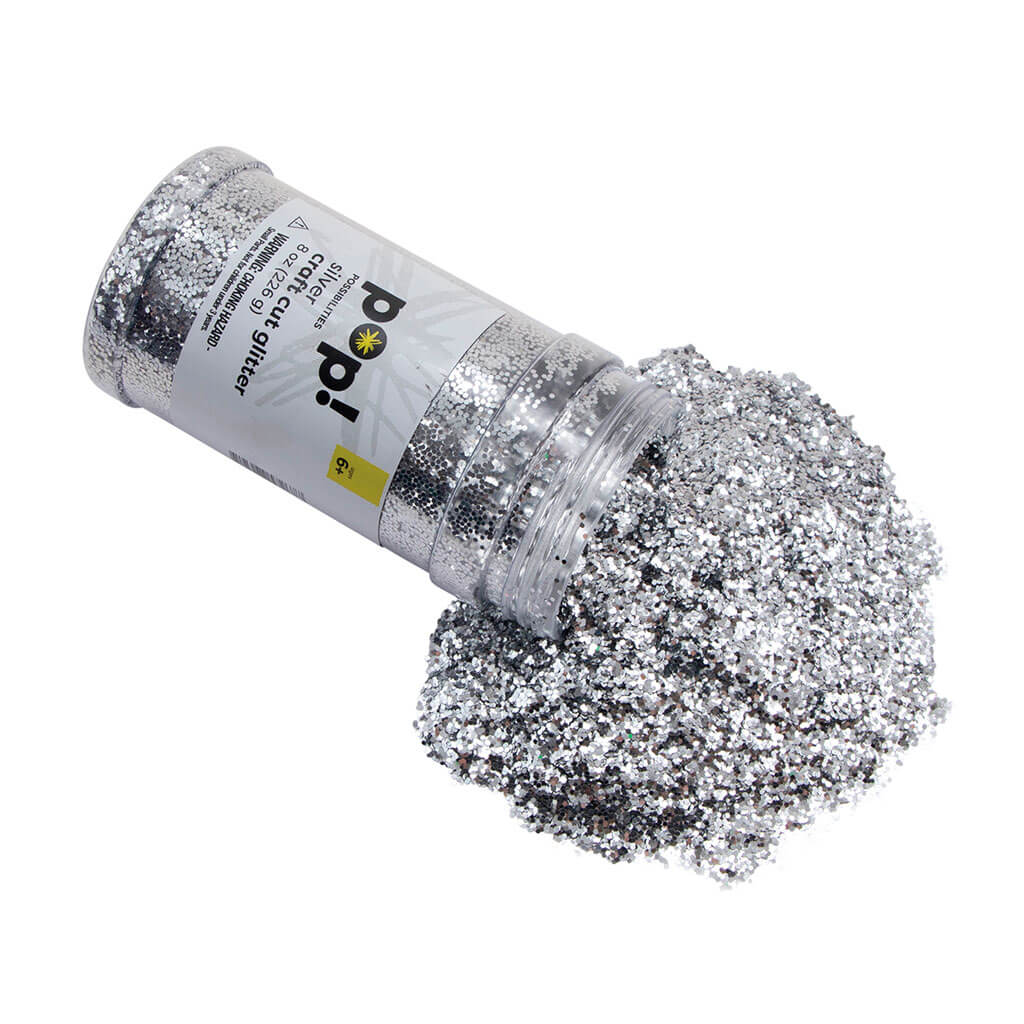 POP! Craft Cut Glitter 8oz Silver