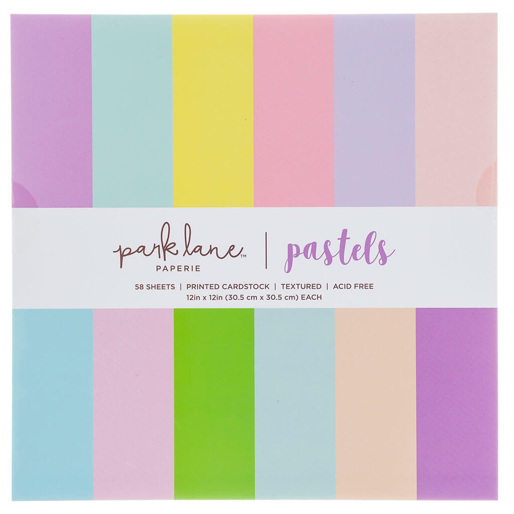 Pastel Cardstock Paper Pack 58 Sheet 12in x 12in