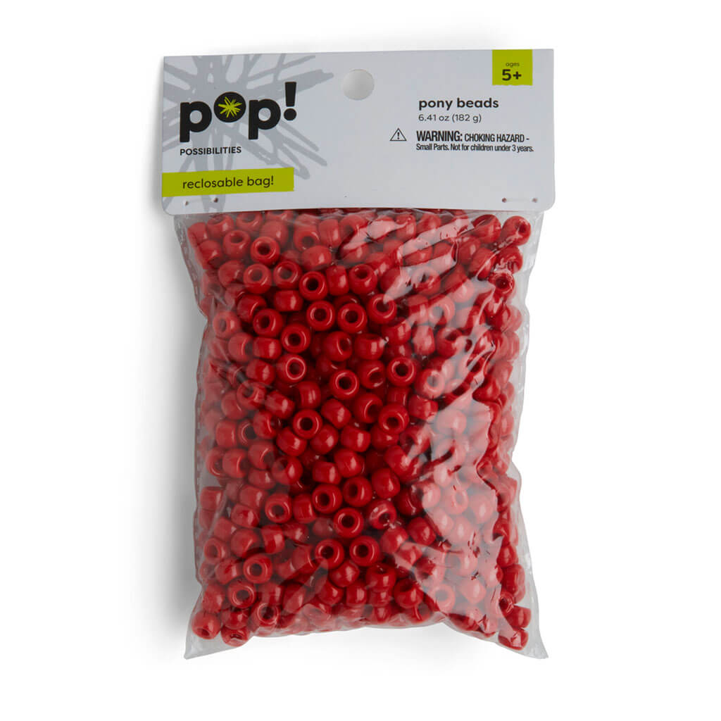 POP! Pony Beads 9mm Red