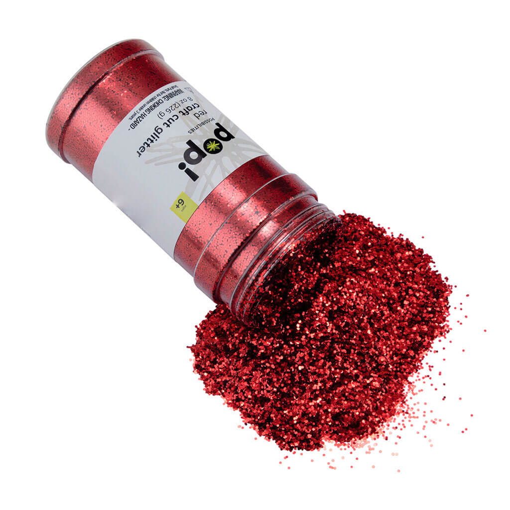 POP! Craft Cut Glitter 8oz Red