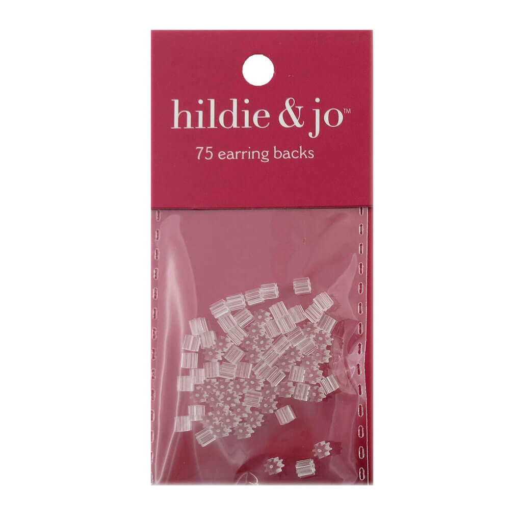 Clear Plastic Earring Backs 75ct