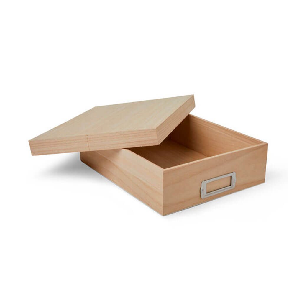 Large Wooden Box with Lid