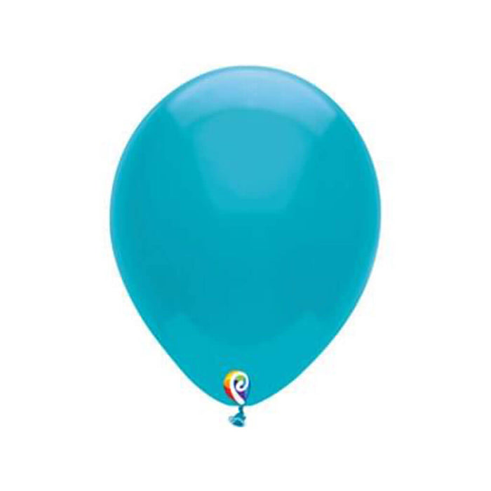 Round Latex Balloon 15ct 12in, Turquoise