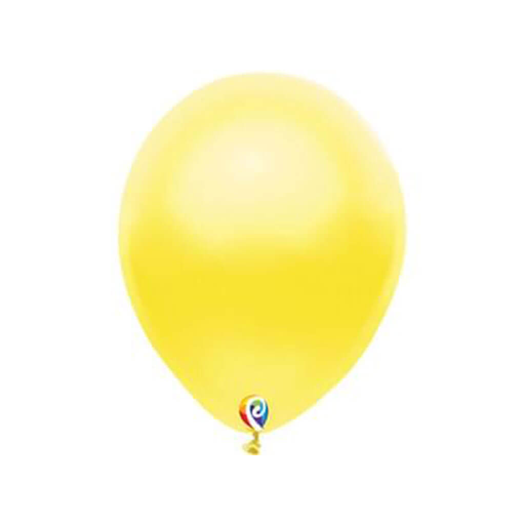 Round Latex Balloon 12ct 12in, Pearl Yellow