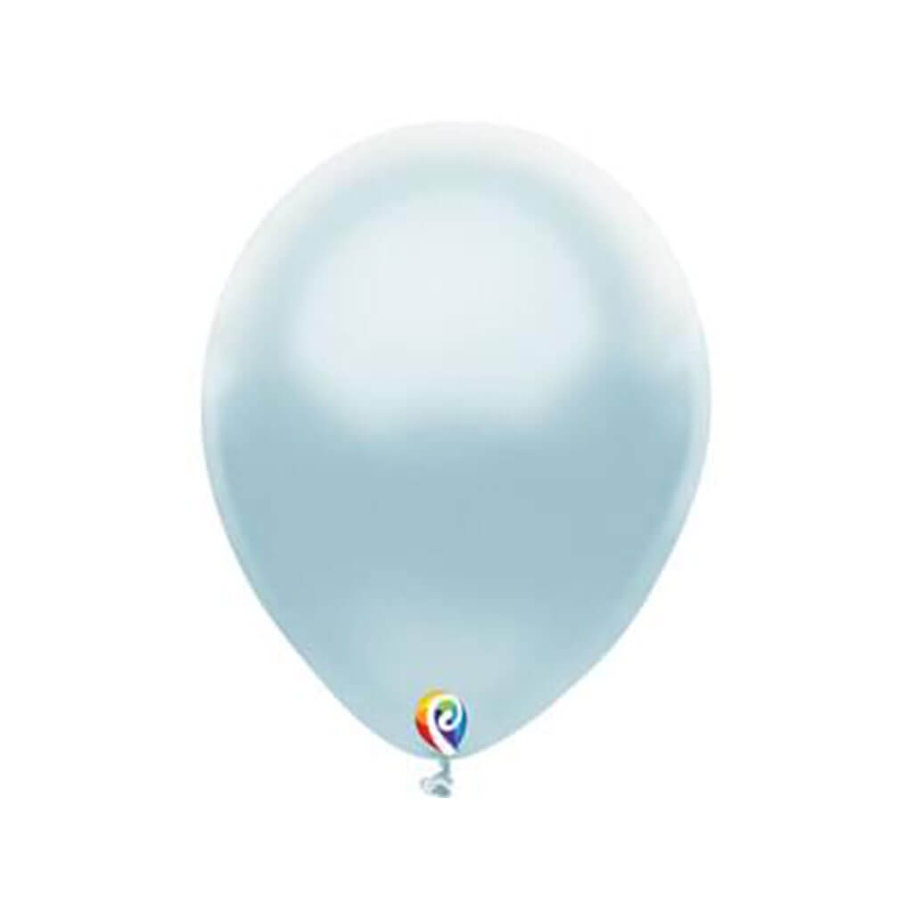 Round Latex Balloon 12ct 12in, Pearl Baby Blue