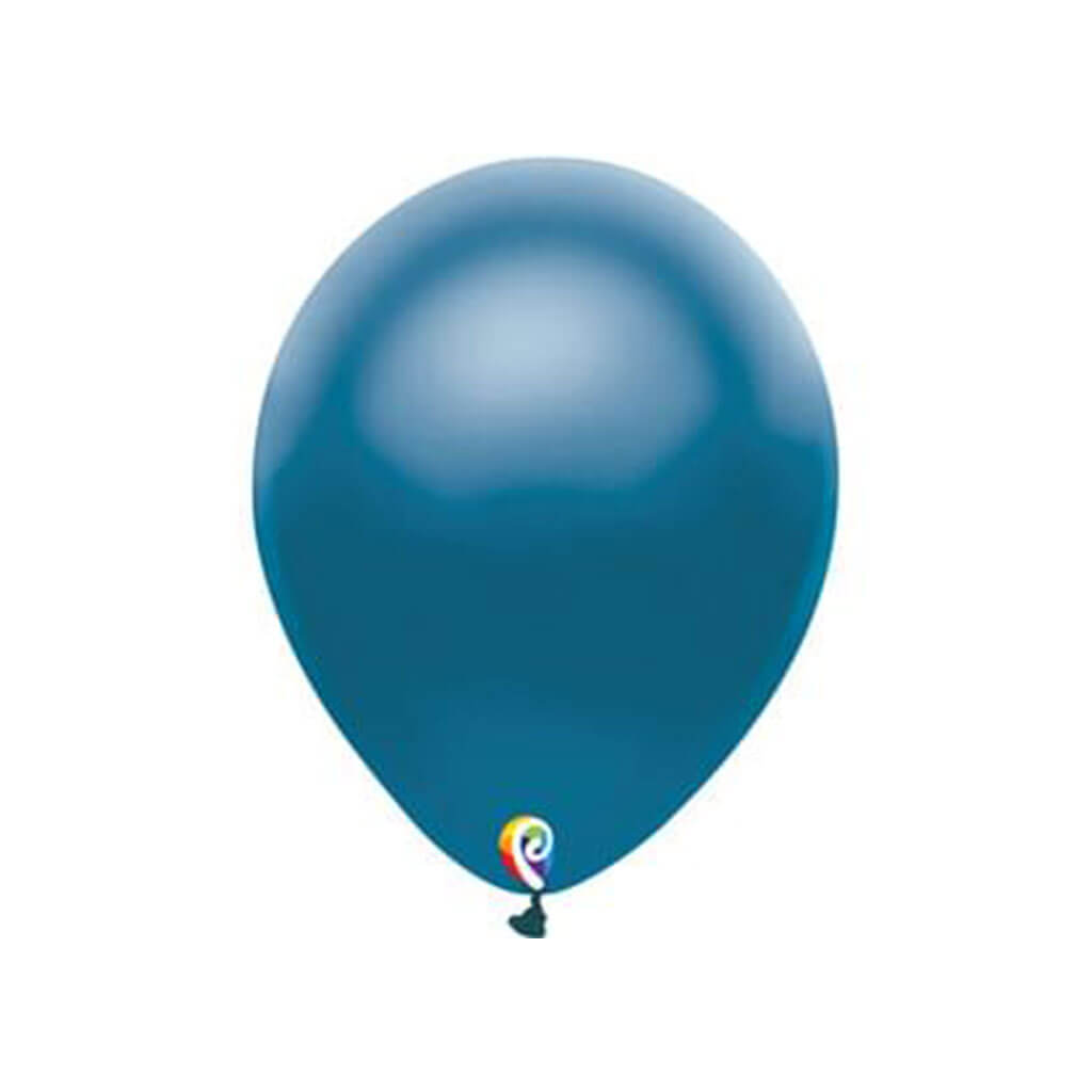 Round Latex Balloon 12ct 12in, Pearl Blue