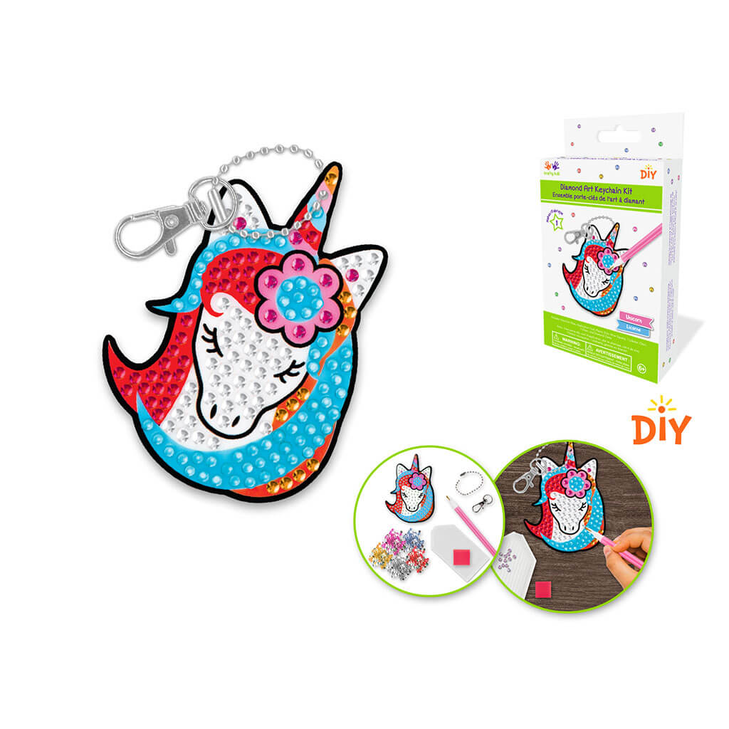 Krafty Kids Kit: Diamond Painting DIY Keychain Kit - Unicorn