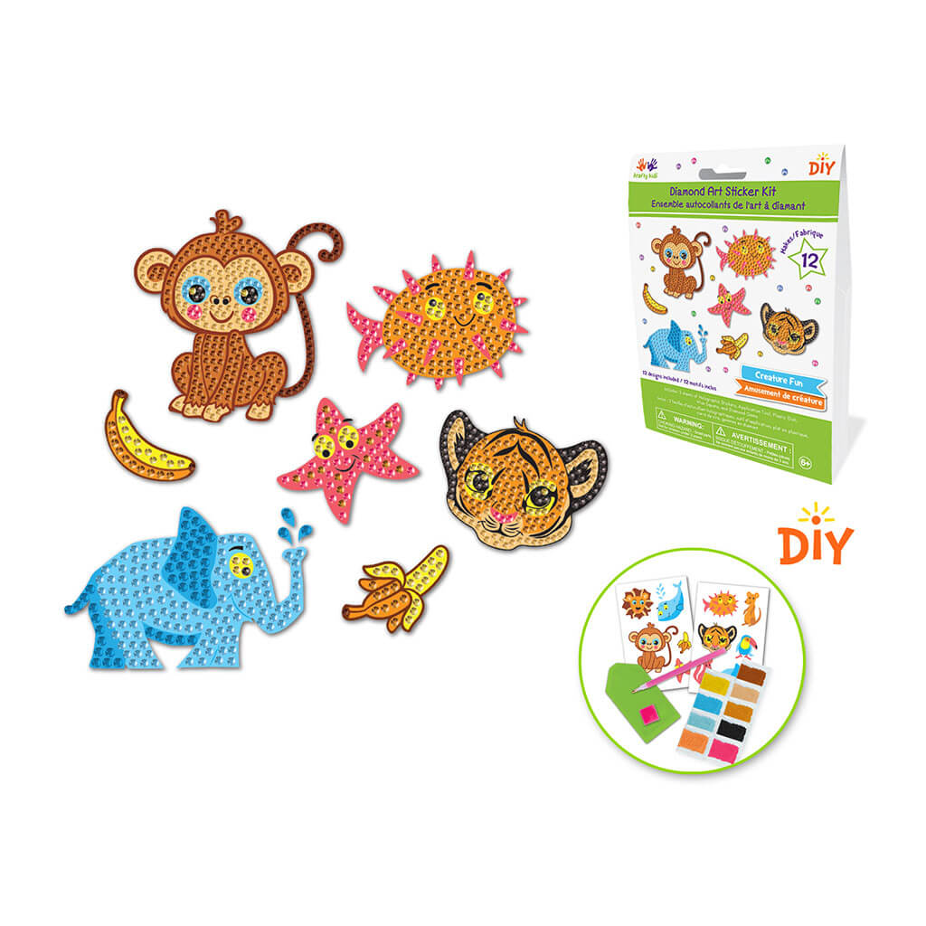 Krafty Kids Kit: Diamond Painting DIY Sticker Kit - Creature Fun