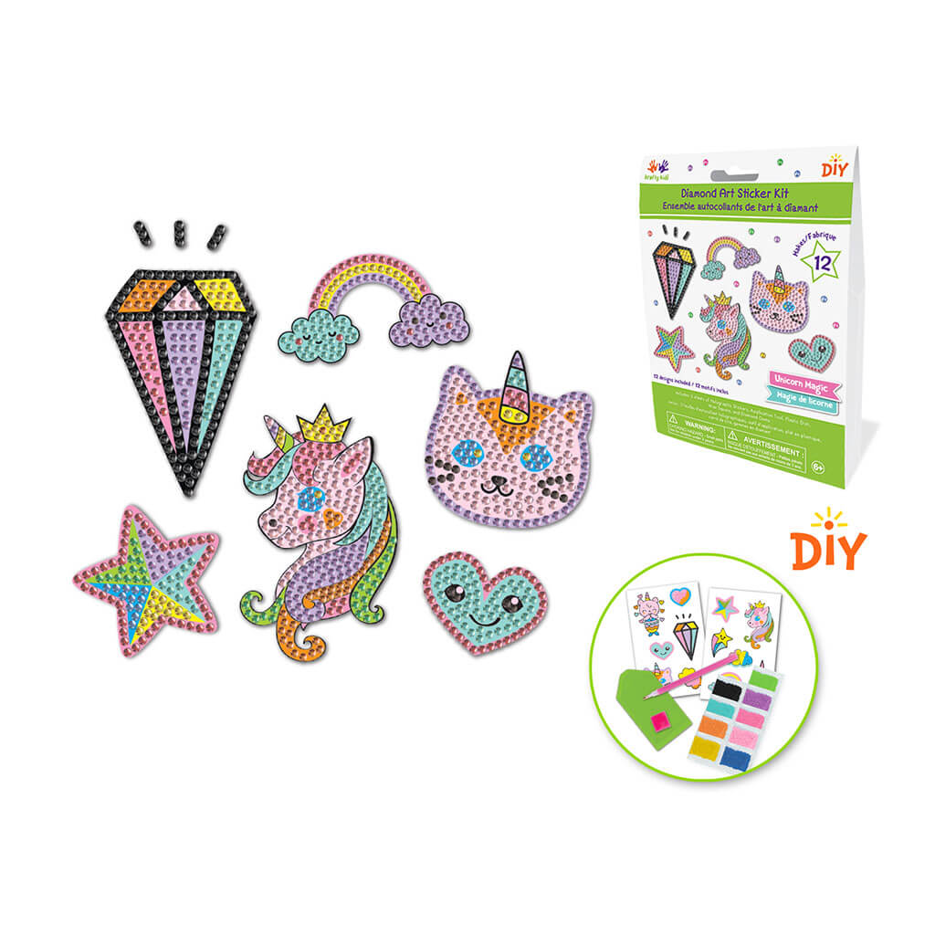 Krafty Kids Kit: Diamond Painting DIY Sticker Kit - Unicorn Magic