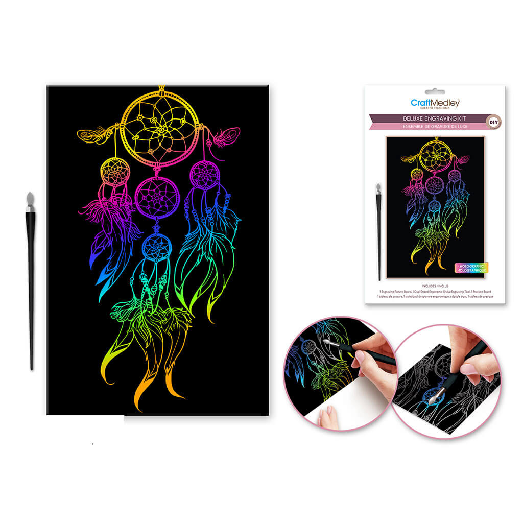 Craft Medley Kit: Deluxe Engraving Art DIY Kit - Holographic Dream