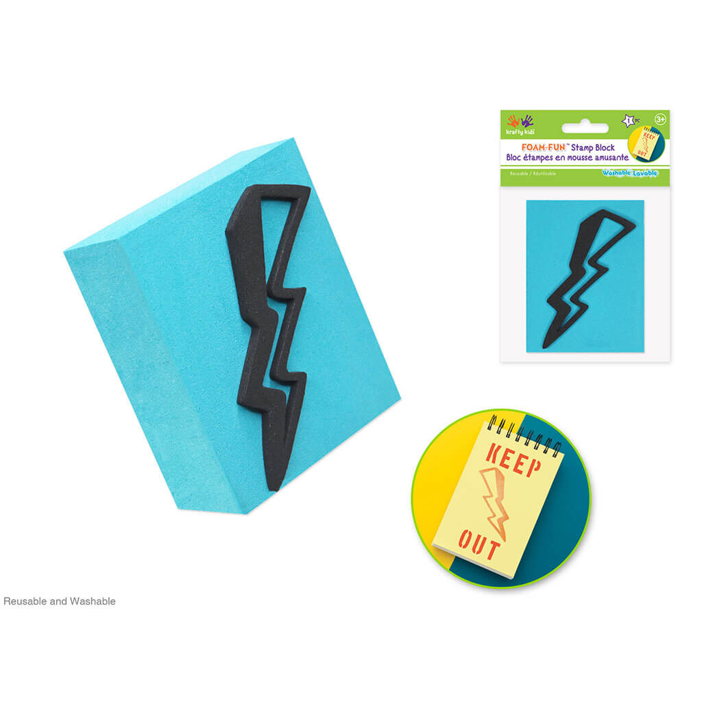 Krafty Kids: Foam-Fun Stamp Block - Flash