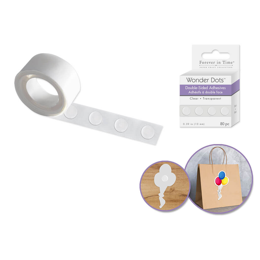 Wonder Dots: Round Double-Sided Clear Super - Tack 80, 10mm