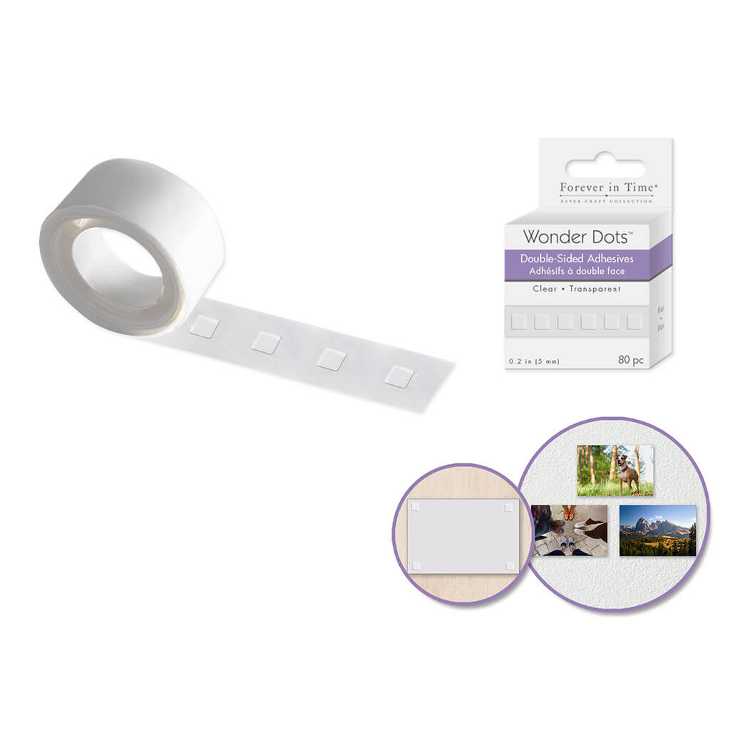 Wonder Dots: Square Double-Sided Clear Super - Tack 80p, 5mm