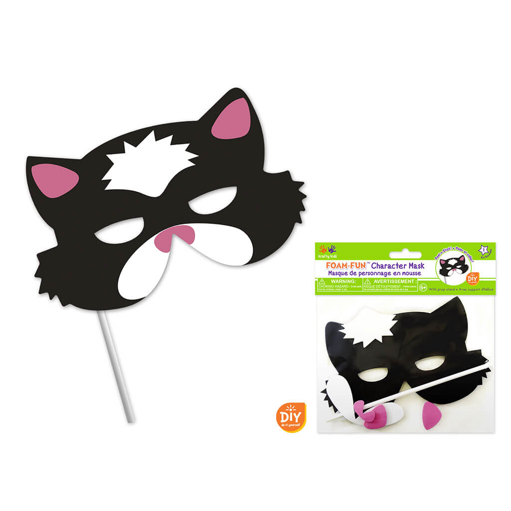 Krafty Kids Kit: DIY Foam Character Mask w/ Prop Stand - Cat