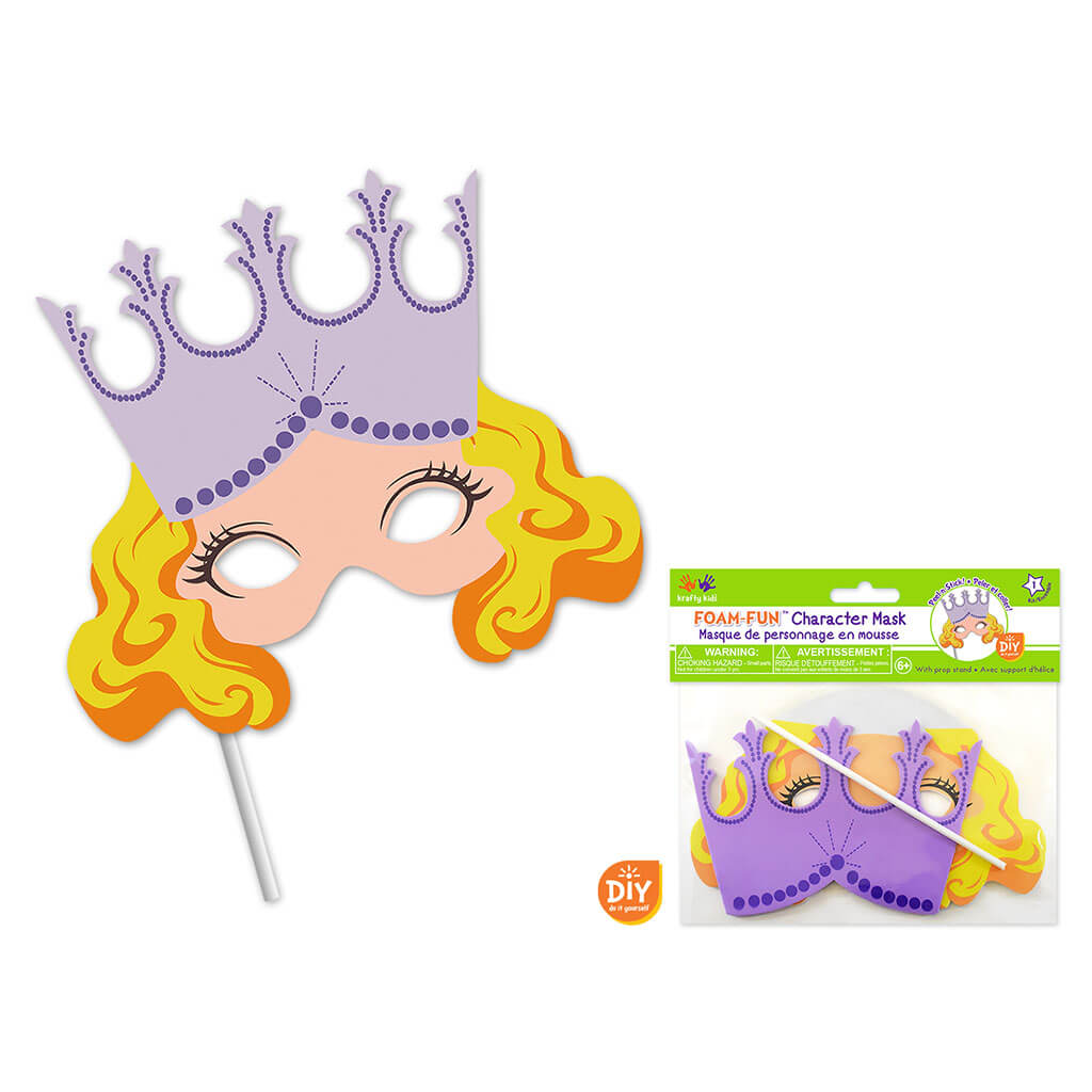 Krafty Kids Kit: DIY Foam Character Mask w/ Prop Stand - Princess