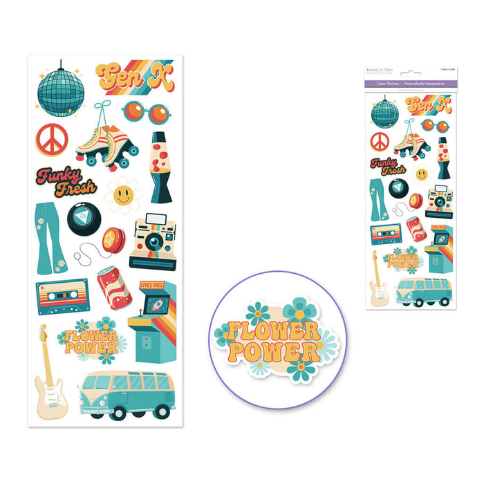 Paper Craft Sticker: Classic Themes 'Clear' Photo Safe - Generation X, 5in x 12in