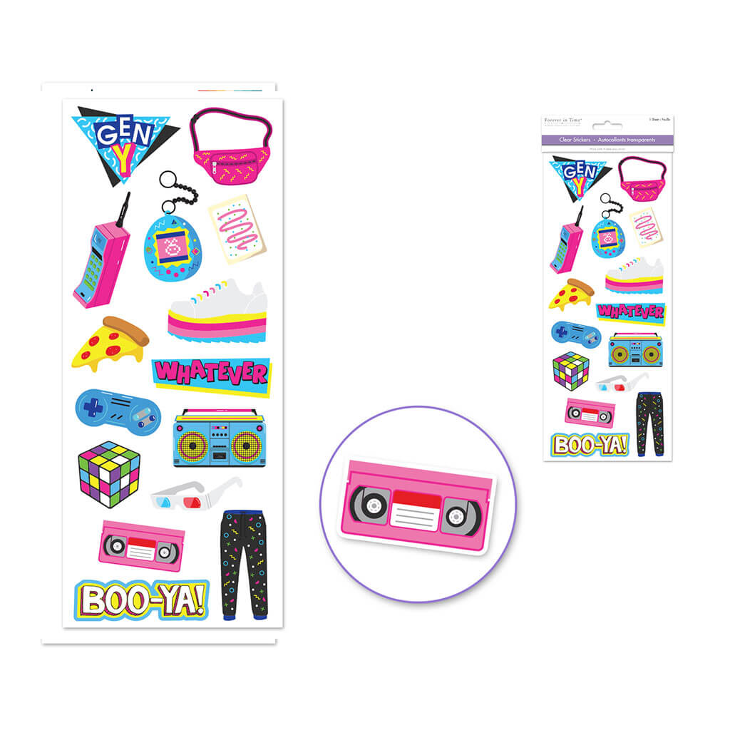 Paper Craft Sticker: Classic Themes 'Clear' Photo Safe - Generation Y, 5in x 12in