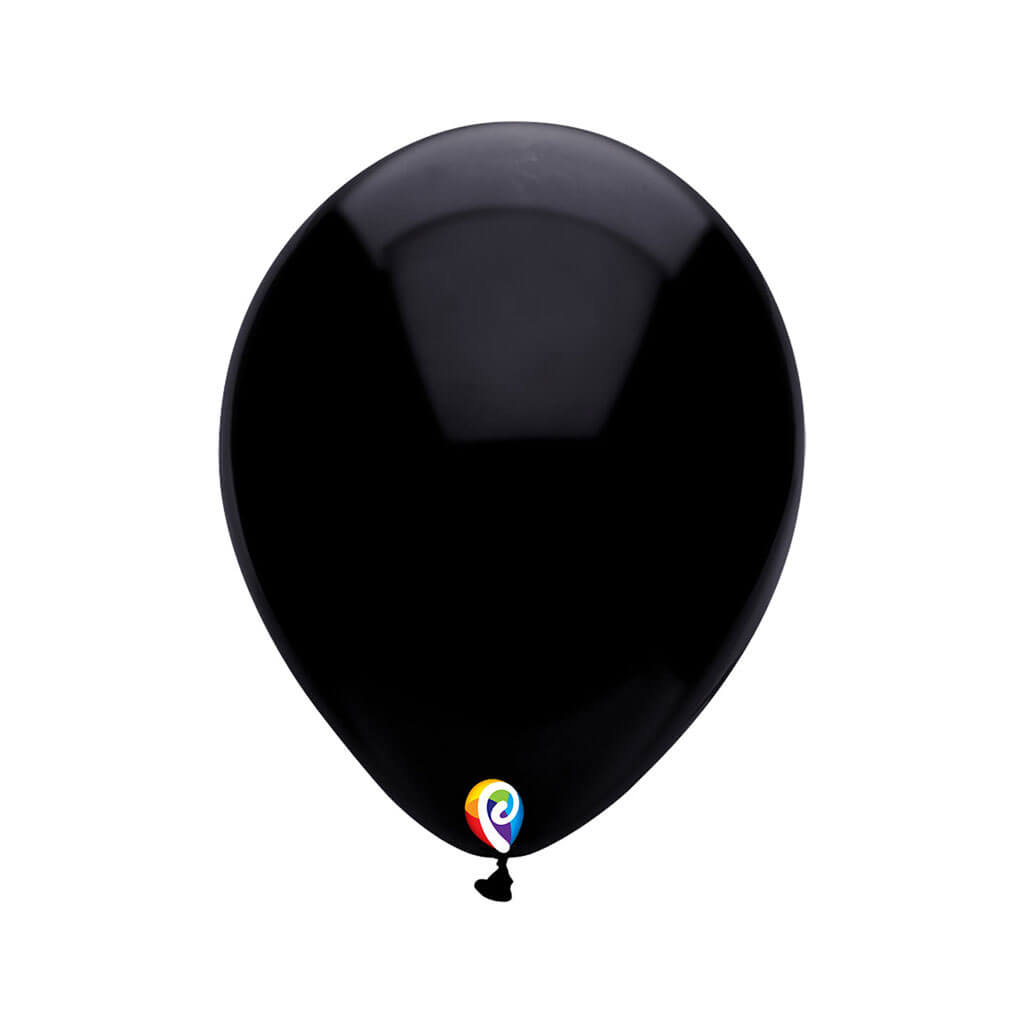 Round Latex Balloon 12ct 12in, Pearl Black