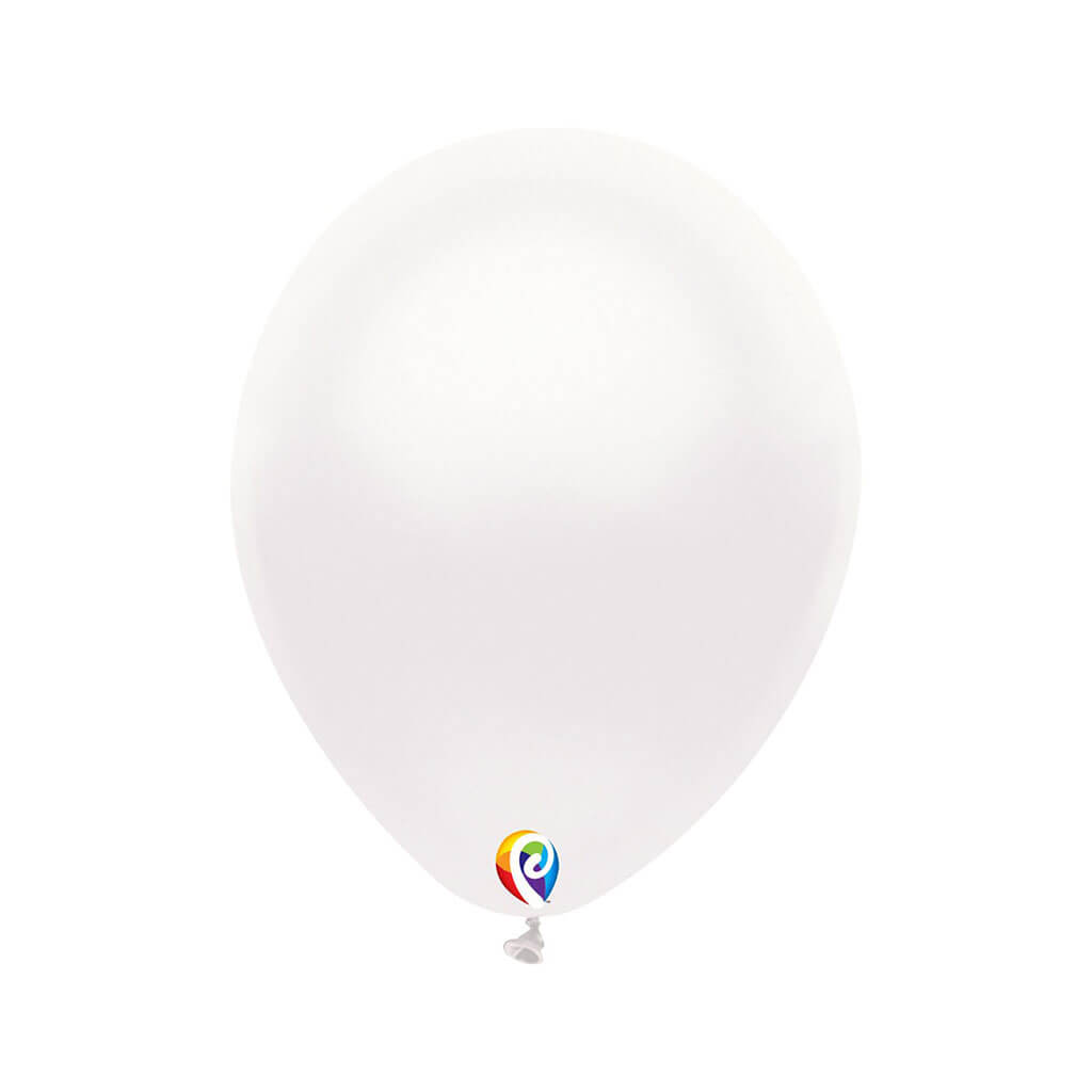 Round Latex Balloon 12ct 12in, Pearl White