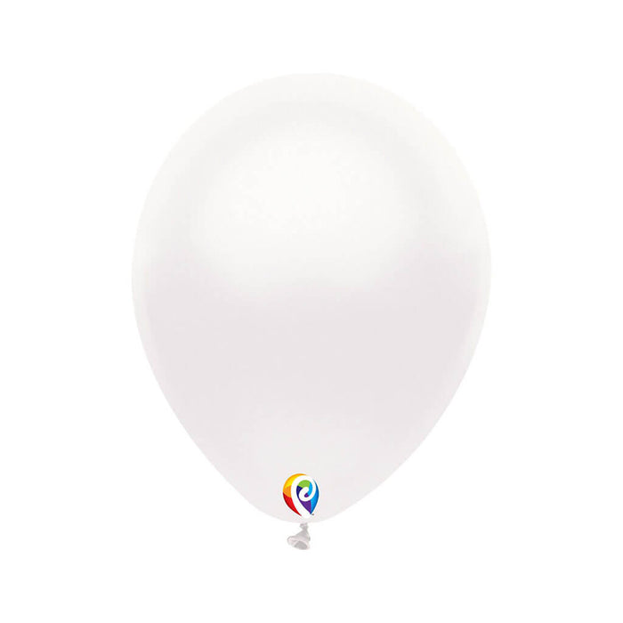 Round Latex Balloon 12ct 12in, Pearl White