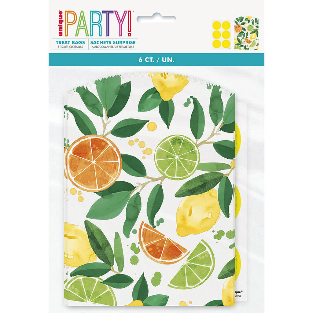 Summer Citrus Treat Bag with Stickers, 6ct
