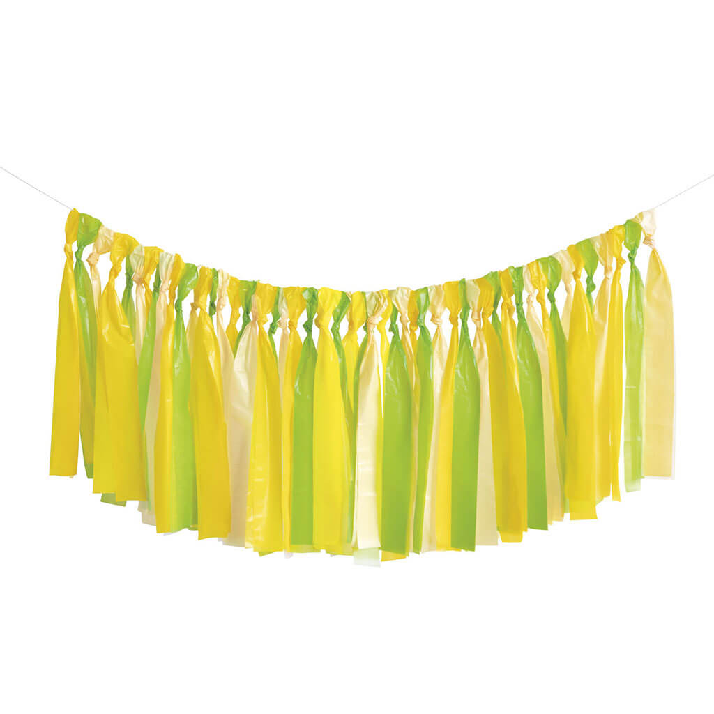 Summer Citrus  Lime Green, Yellow Fringe Backdrop Kit, 2.4m