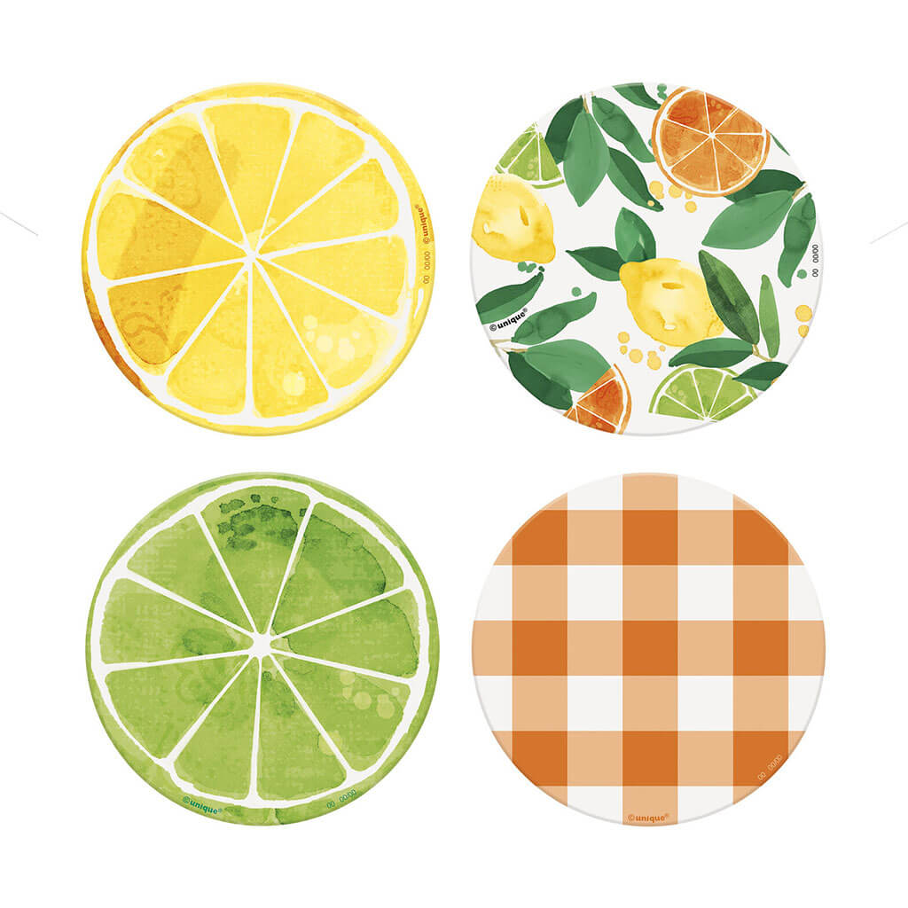 Summer Citrus Paper Coasters, 8ct