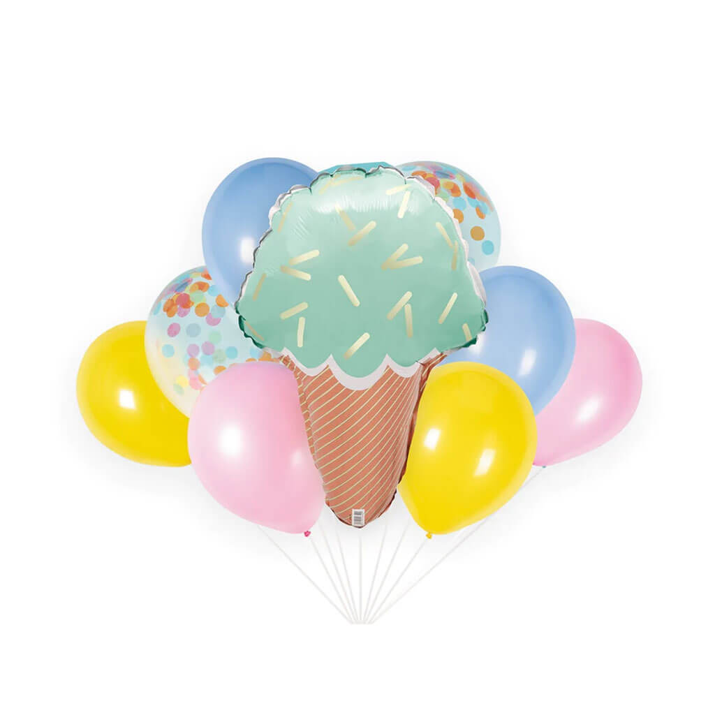 Pastel Ice Cream Foil &amp; Latex Balloon Kit