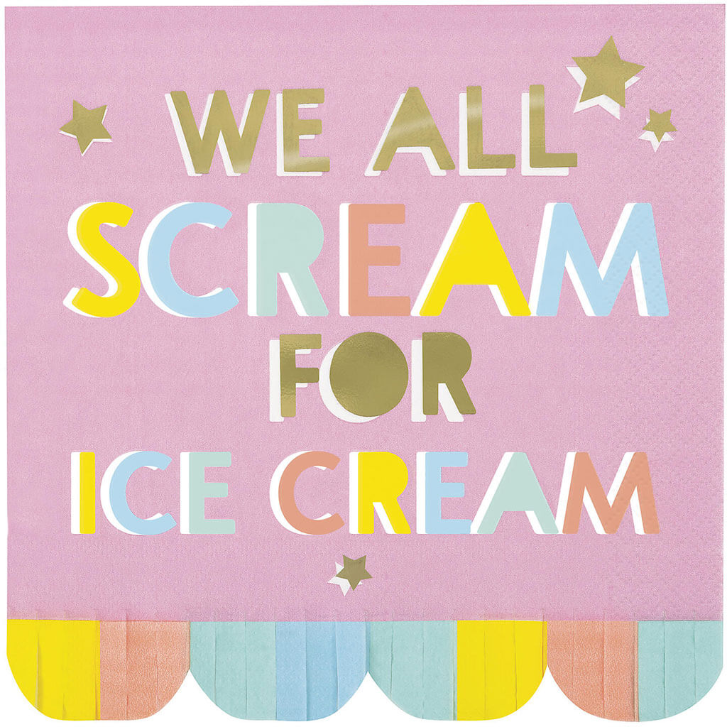 Ice Cream Lunch Napkins, 16ct