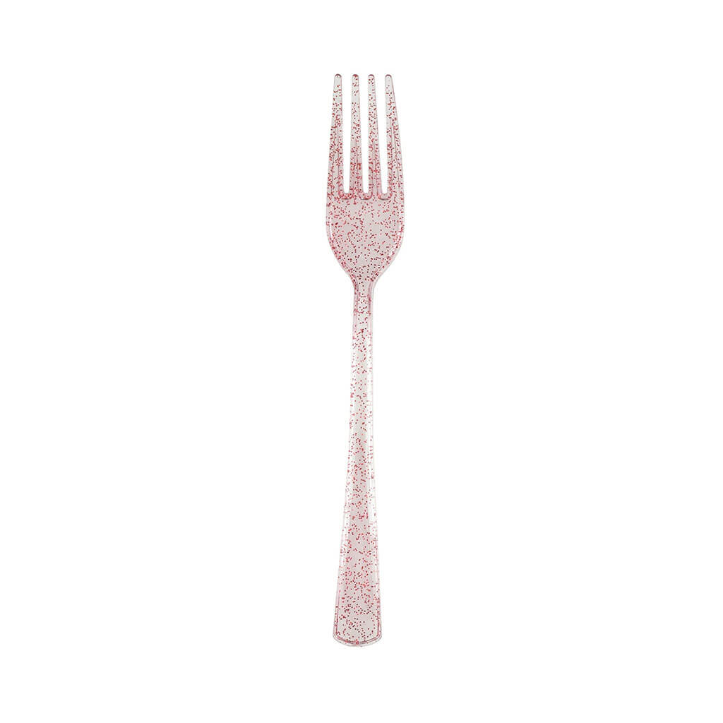 Pink Forks with Glitter, 18ct