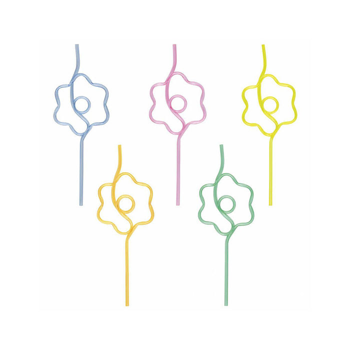 Shaped Plastic Straws, 5ct