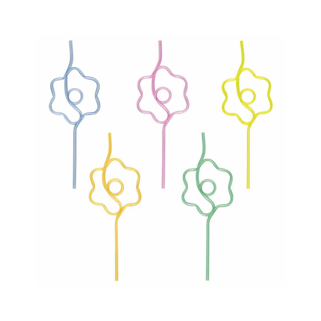 Shaped Plastic Straws, 5ct