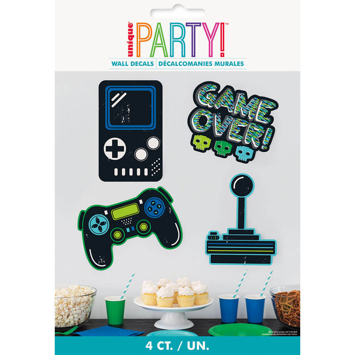 Gamer Wall Decals, 4ct