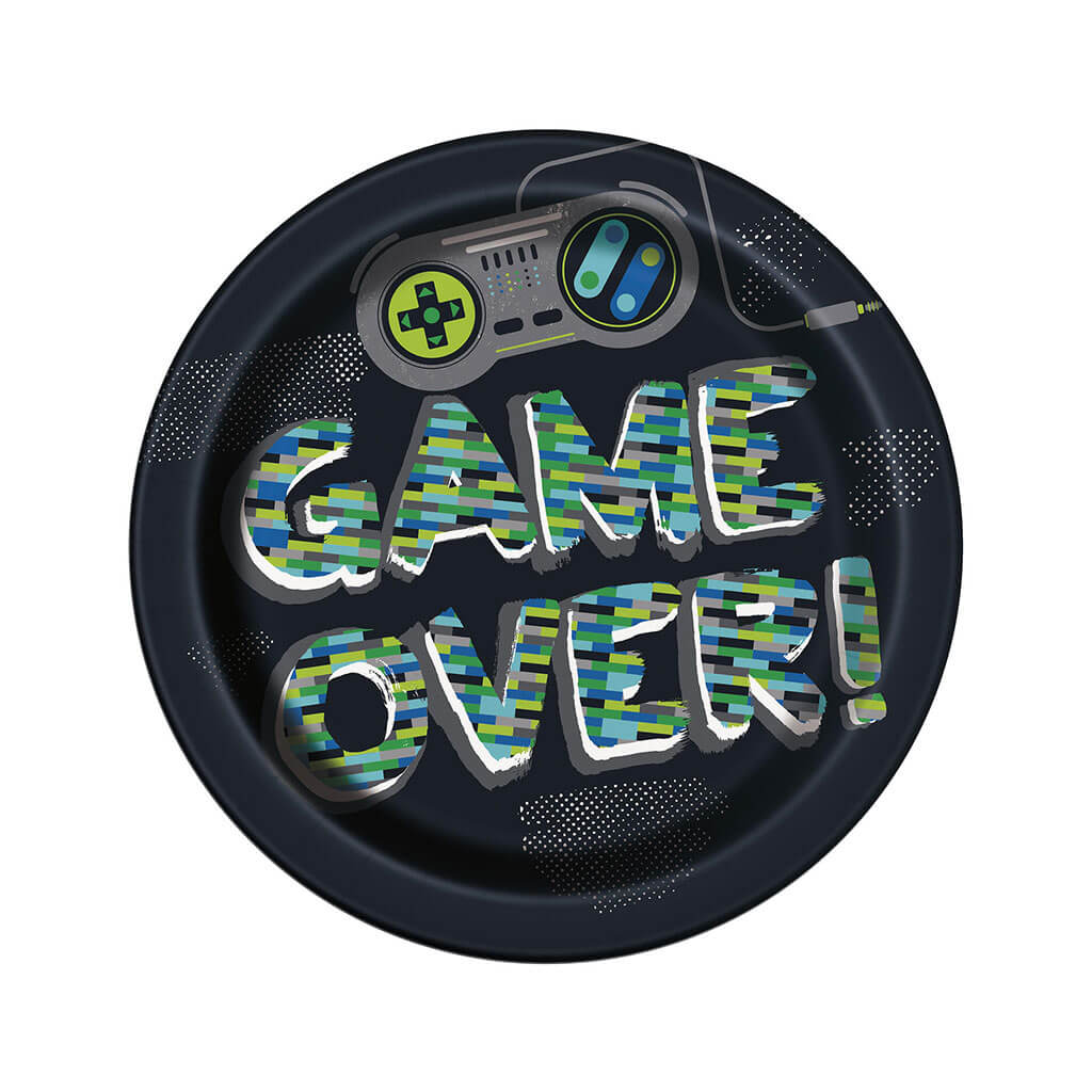 Gamer Dinner Plates 9in, 8ct