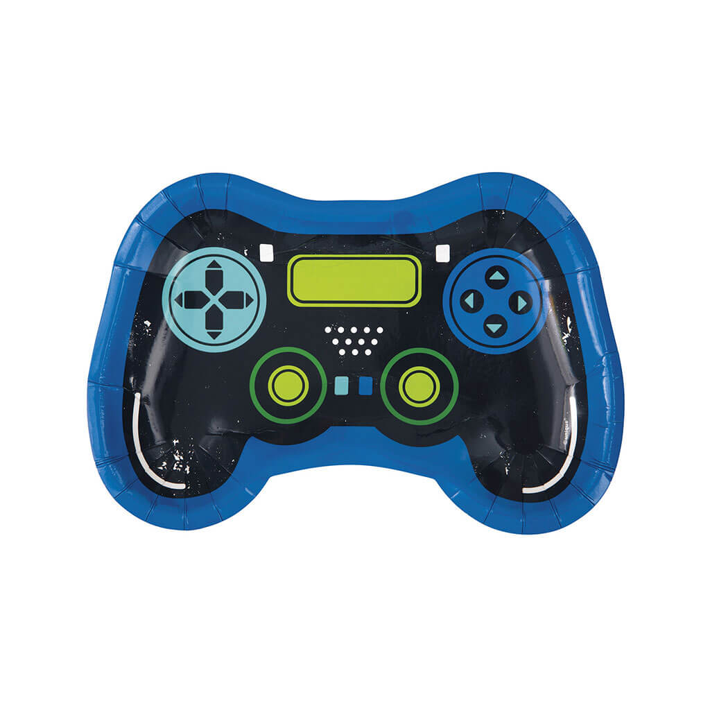 Game Controller Shaped Plates 9.25in, 8ct