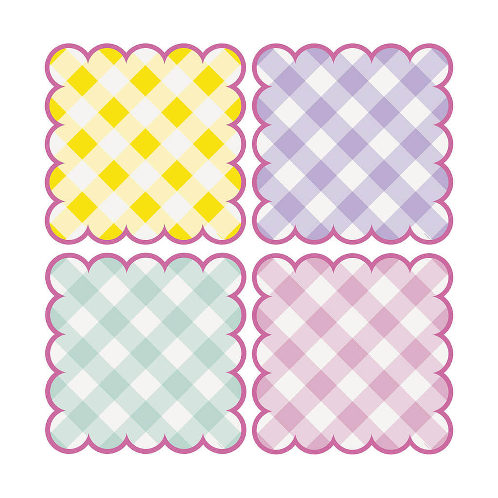 Pastel Gingham Placemats, 8ct