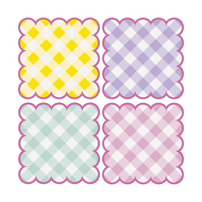 Pastel Gingham Placemats, 8ct