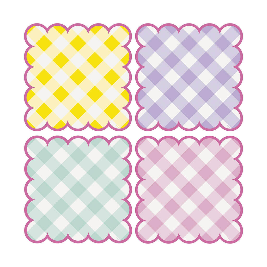 Pastel Gingham Placemats, 8ct
