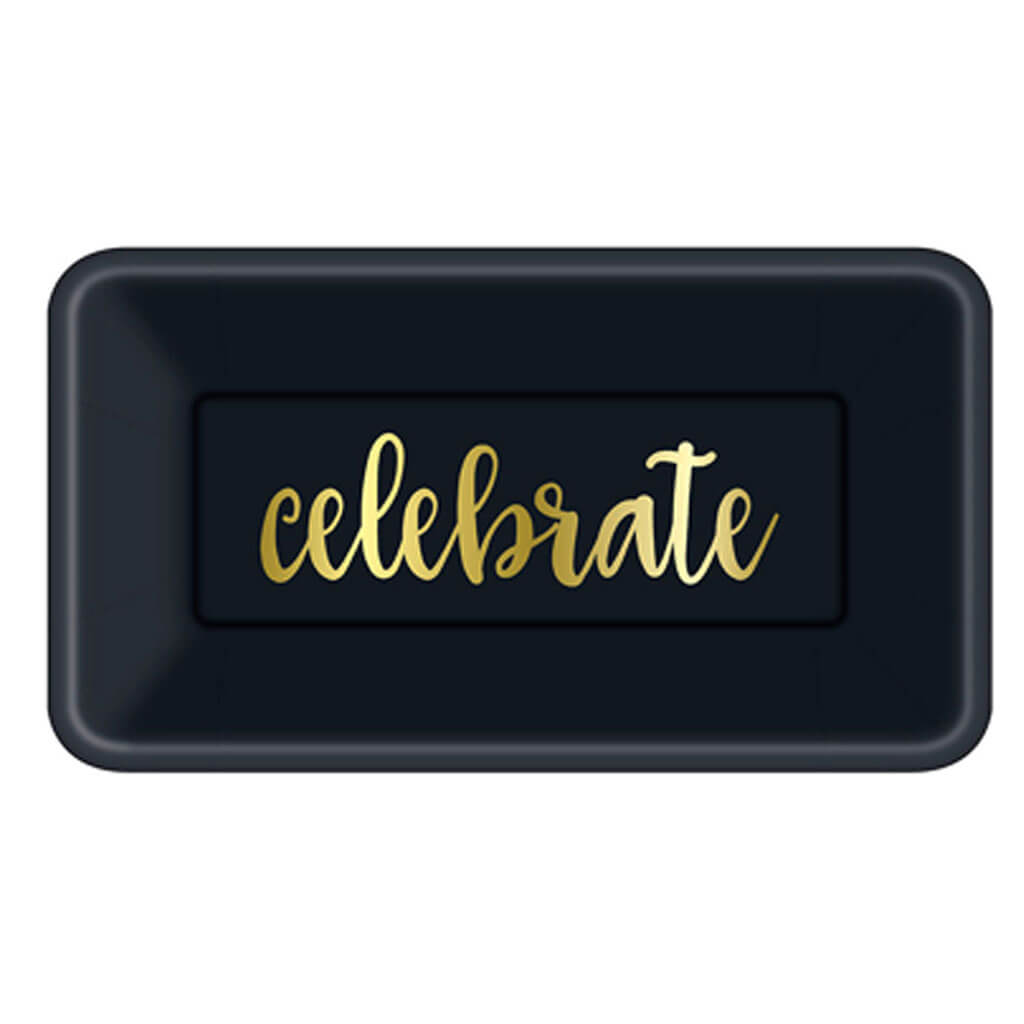 Celebrate Foil Appetizer Plates, 9in x 5in